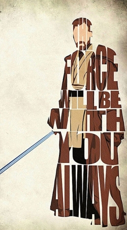 cover Obi Wan Kenobi Tipography Art