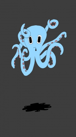 cover octopus Blue cartoon