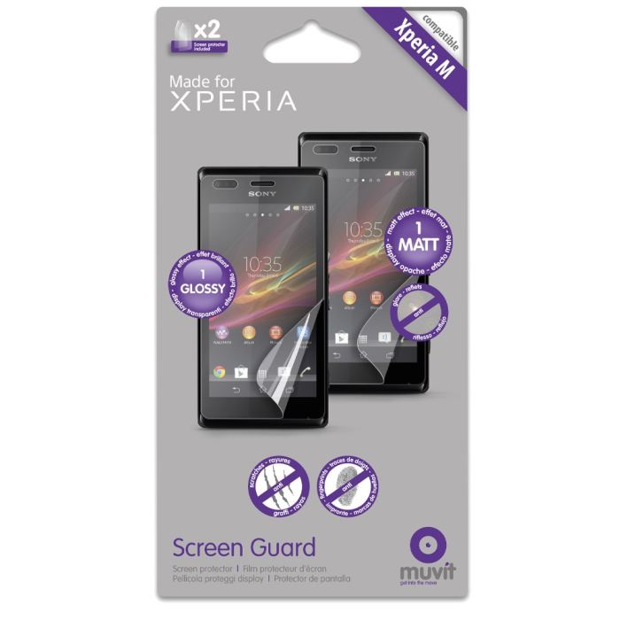 Screen Protector 2-in-1 Pack - Sony Xperia M