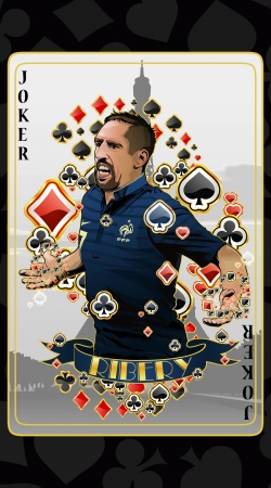 cover Poker: Franck Ribery as The Joker