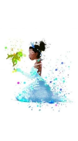 cover Princess Tiana Watercolor Art