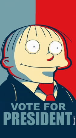 cover ralph wiggum vote for president