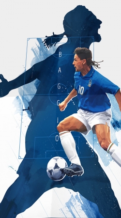 cover Roberto Baggio Italian Striker