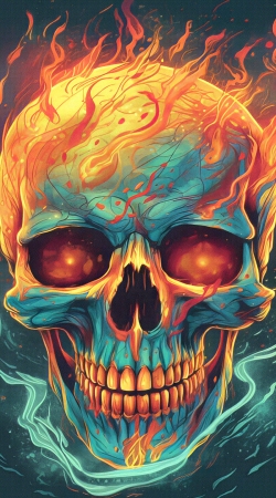 cover Skull Orange