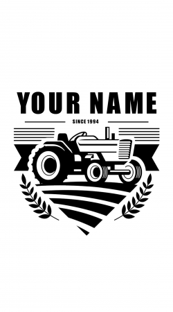 cover Tractor Farm Logo Custom