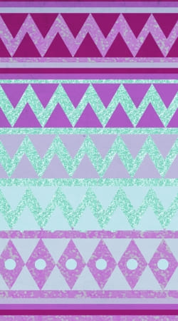cover Tribal Chevron in pink and mint glitter