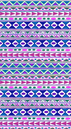 cover Tribalfest pink and purple aztec