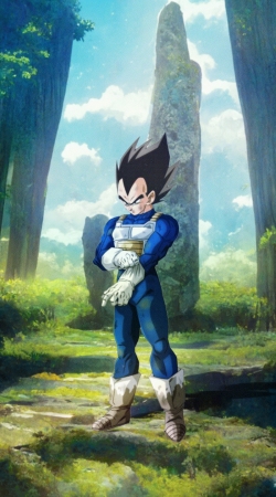 cover Vegeta ready to fight