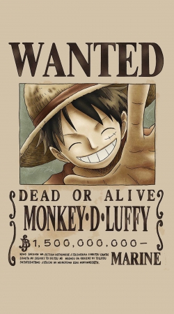 cover Wanted Luffy Pirate