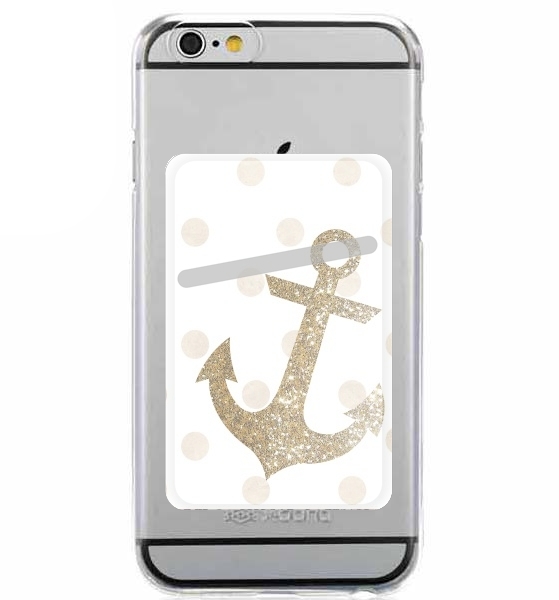  Glitter Anchor and dots in gold for Adhesive Slot Card