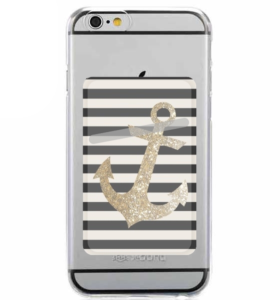  gold glitter anchor in black for Adhesive Slot Card