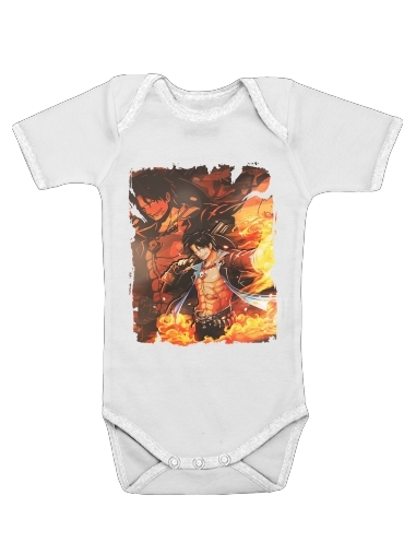  Ace Fire Portgas for Baby short sleeve onesies
