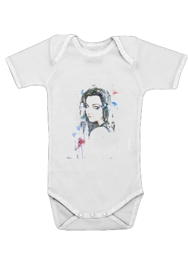  Amy Lee Evanescence watercolor art for Baby short sleeve onesies