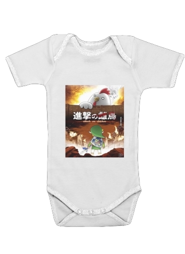  Attack On Chicken for Baby short sleeve onesies