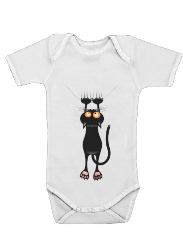  Black Cat Cartoon Hang for Baby short sleeve onesies