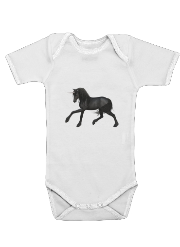  Black Unicorn for Baby short sleeve onesies