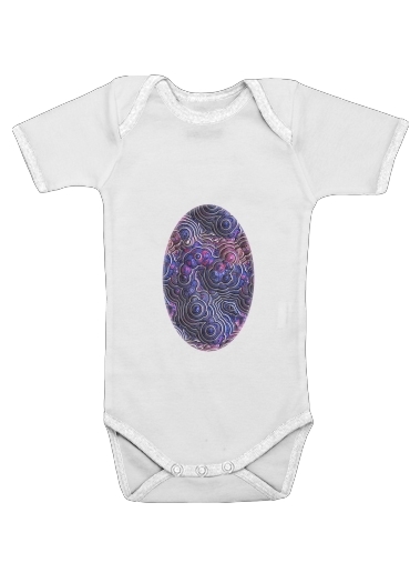  Blue pink bubble cells pattern for Baby short sleeve onesies