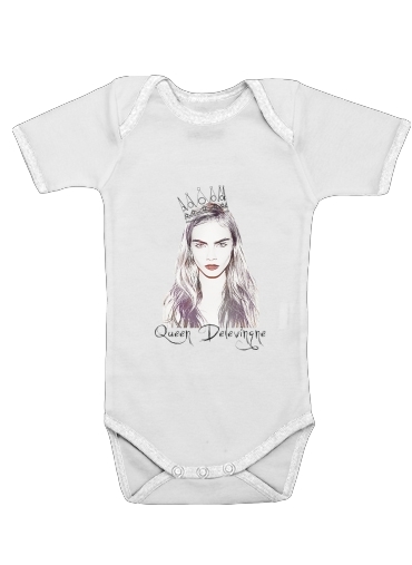  Cara Delevingne Queen Art for Baby short sleeve onesies
