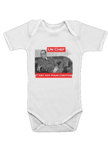 Baby short sleeve onesies for Chirac Un Chef cest fait pour cheffer