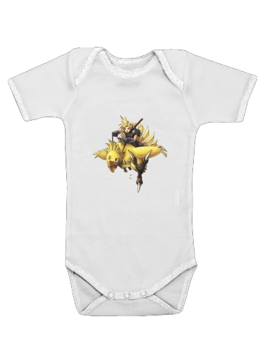  Chocobo and Cloud for Baby short sleeve onesies