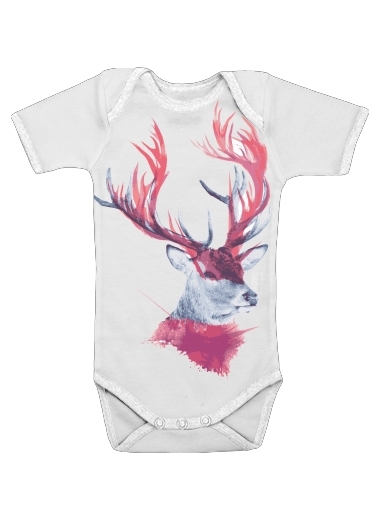  Deer paint for Baby short sleeve onesies