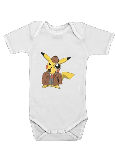  Detective Pikachu x Sherlock for Baby short sleeve onesies