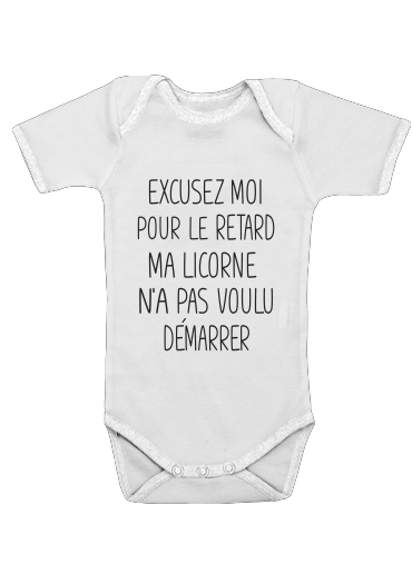  Excusez moi pour le retard ma licorne na pas voulu demarrer for Baby short sleeve onesies
