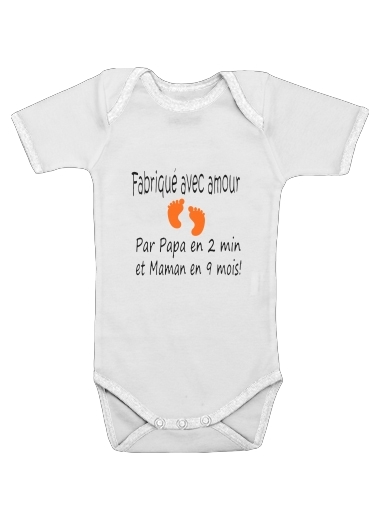  Fabriquer avec amour Papa en 2 min et maman en 9 mois for Baby short sleeve onesies