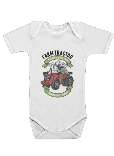  Farm Tractor for Baby short sleeve onesies