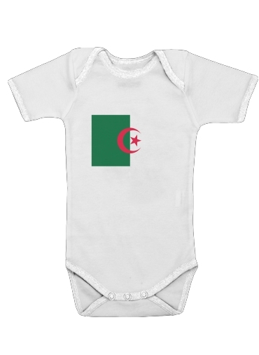 Baby short sleeve onesies for Flag Algeria
