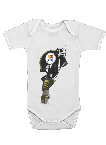  Football Helmets Pittsburgh for Baby short sleeve onesies