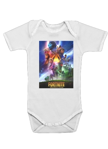 Baby short sleeve onesies for Fortnite Skin Omega Infinity War