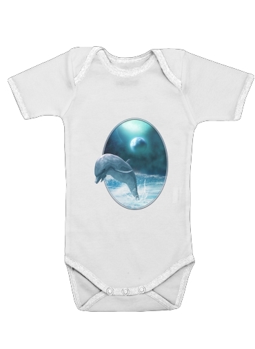  Freedom Of Dolphins for Baby short sleeve onesies