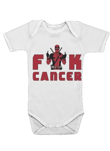  Fuck Cancer With Deadpool for Baby short sleeve onesies