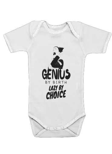  Genius by birth Lazy by Choice Shikamaru tribute for Baby short sleeve onesies