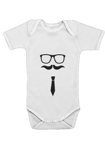  Hipster Face for Baby short sleeve onesies