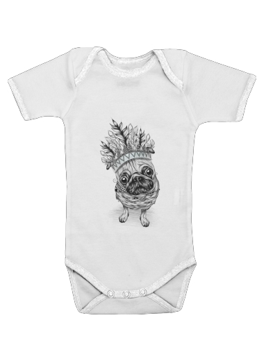  Indian Pug for Baby short sleeve onesies