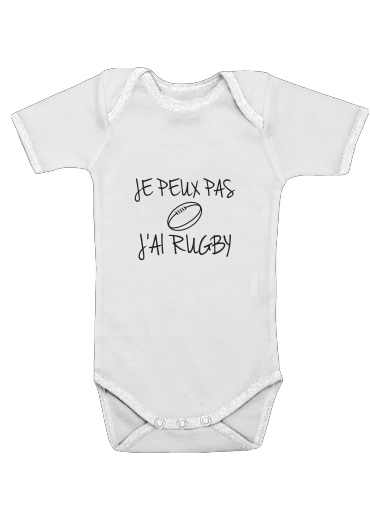  Je peux pas jai rugby for Baby short sleeve onesies