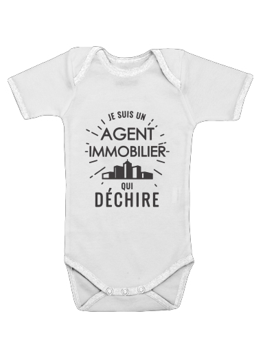  Je suis un agent immobilier qui dechire for Baby short sleeve onesies