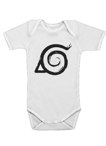  Konoha Symbol Grunge art for Baby short sleeve onesies