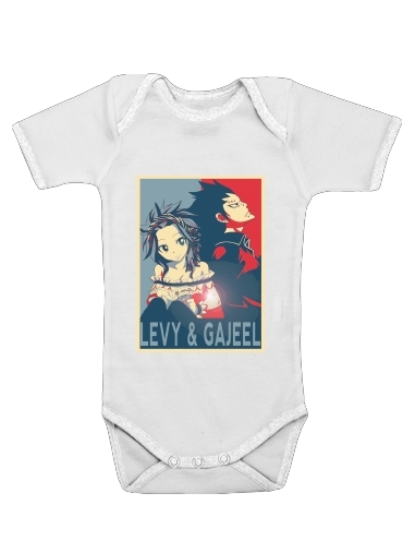  Levy et Gajeel Fairy Love for Baby short sleeve onesies