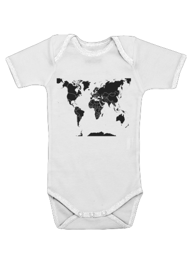  World Map for Baby short sleeve onesies
