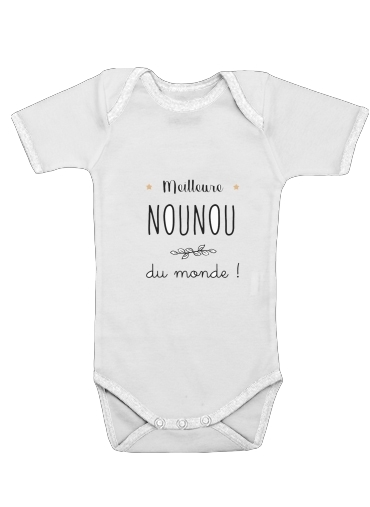  Meilleure nounou du monde for Baby short sleeve onesies
