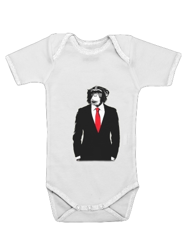 Baby short sleeve onesies for Monkey Domesticated