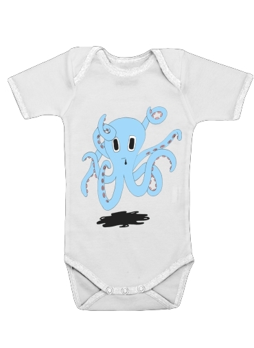  octopus Blue cartoon for Baby short sleeve onesies