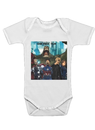  One Piece Mashup Avengers for Baby short sleeve onesies
