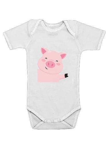  Pig Smiling for Baby short sleeve onesies