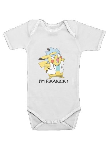  Pikarick - Rick Sanchez And Pikachu  for Baby short sleeve onesies