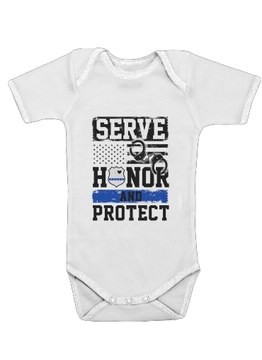Onesies Baby Police Serve Honor Protect