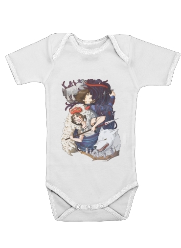  Princess Mononoke Inspired for Baby short sleeve onesies